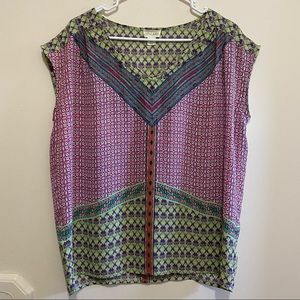 Lucy & Laurel Size S Boho Short Sleeve V N…